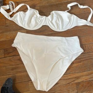 High waist bottoms and balconette top